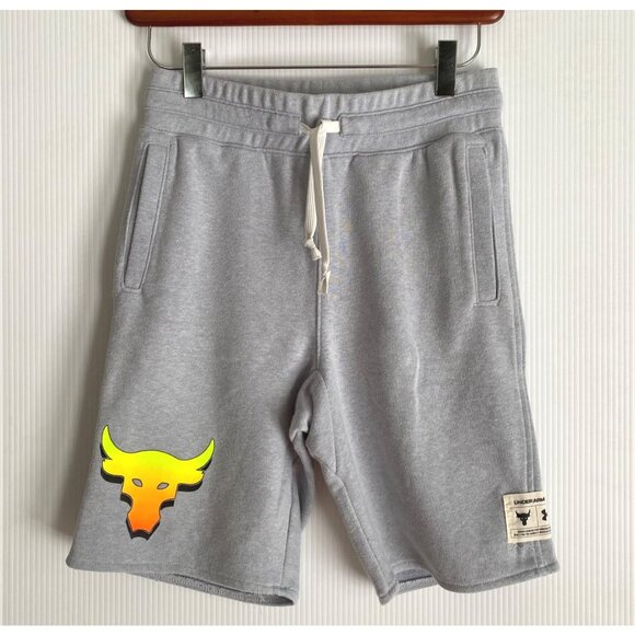 youth medium gray Under Armour Rock/Bull jersey knit basketball sweat athletic s - Picture 1 of 5